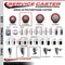 Service Caster 3.5'' Red Poly Swivel 1-1/8'' Expanding Stem Caster with Brake SCC-EX20S3514-PPUB-RED-TLB-118 - alternate 4